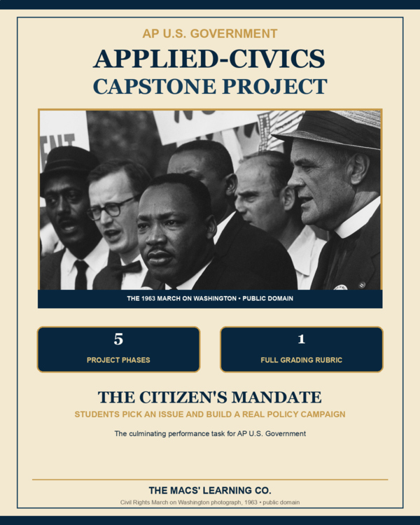 AP US Government Applied-Civics Capstone Project cover