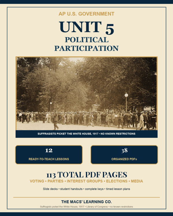 AP US Government Unit 5: Political Participation cover