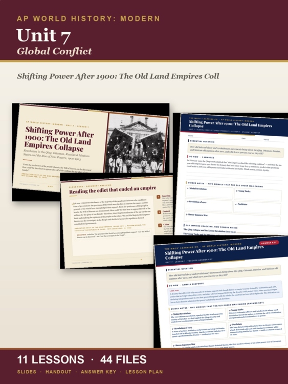 AP World History Unit 7: Global Conflict cover