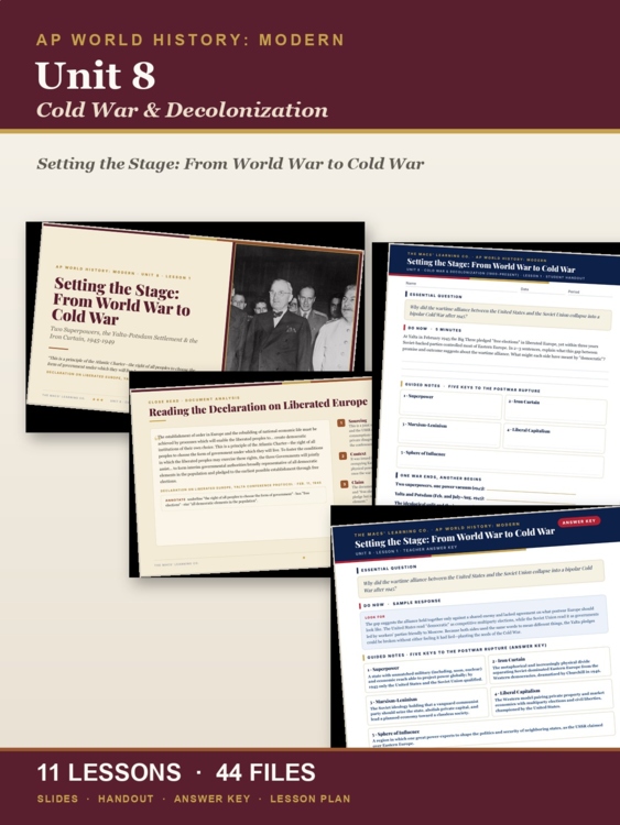 AP World History Unit 8: Cold War and Decolonization cover