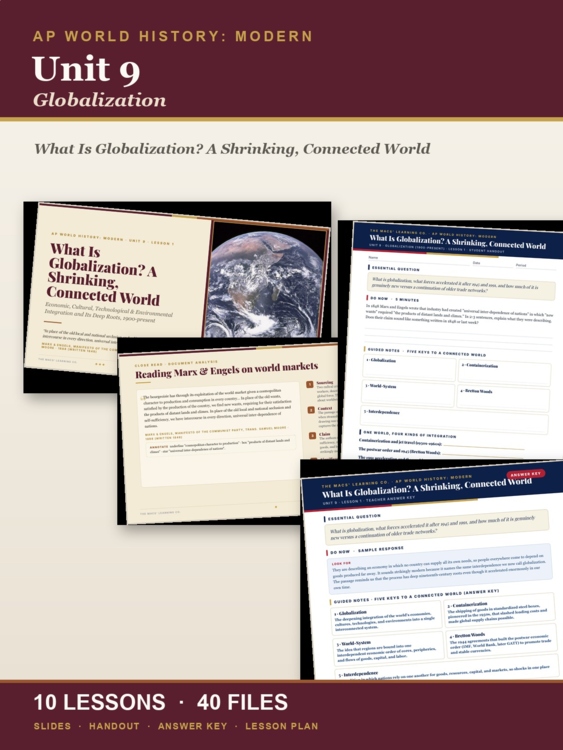 AP World History Unit 9: Globalization cover