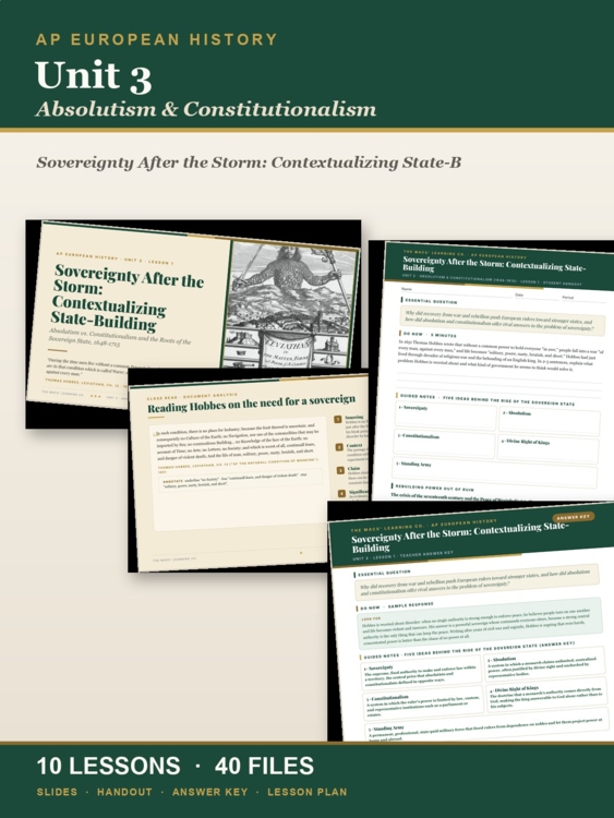 AP European History Unit 3: Absolutism & Constitutionalism cover