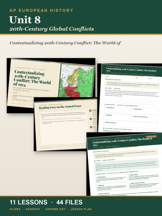 AP European History Unit 8: 20th-Century Global Conflicts cover