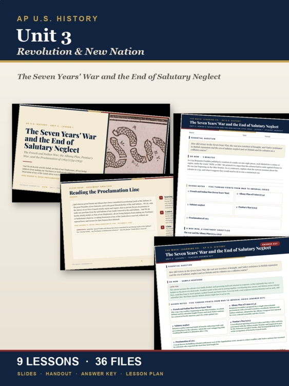APUSH Unit 3: Revolution & New Nation 1754-1800 cover