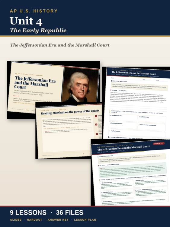 APUSH Unit 4: The Early Republic 1800-1848 cover