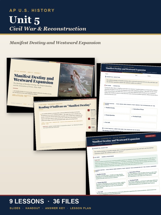 APUSH Unit 5: Civil War & Reconstruction 1844-1877 cover