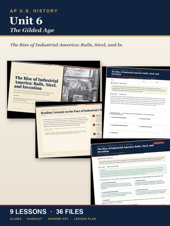 APUSH Unit 6: The Gilded Age 1865-1898 cover