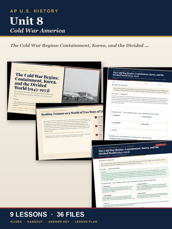 APUSH Unit 8: Cold War America 1945-1980 cover