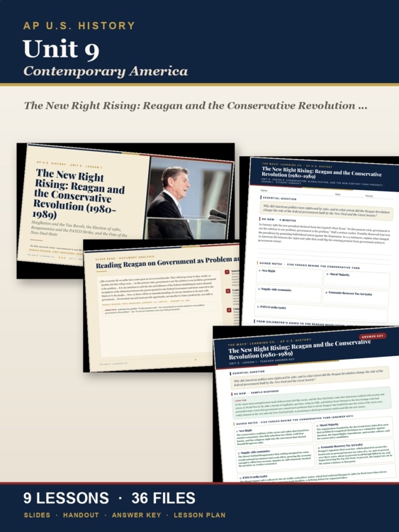 APUSH Unit 9: Contemporary America 1980-Present cover