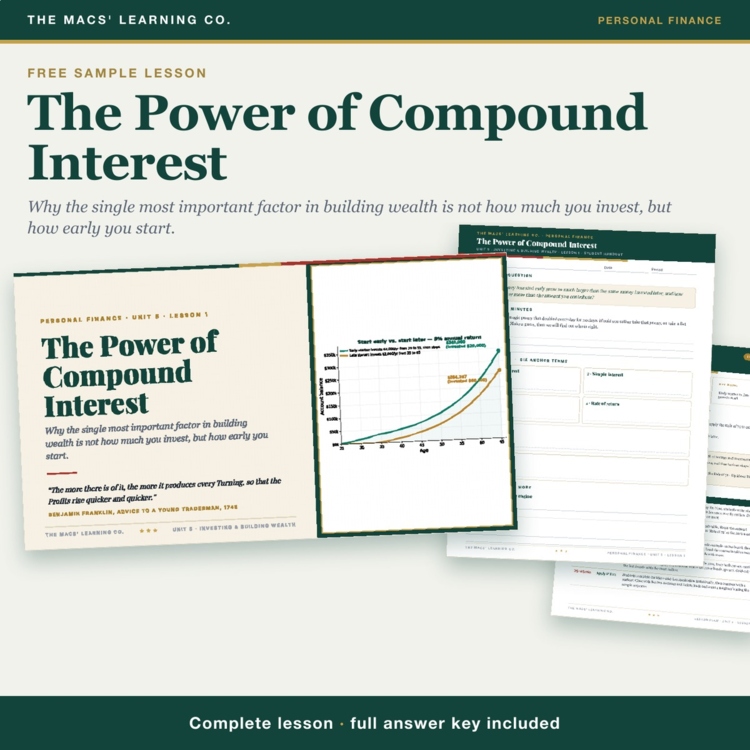 FREE Personal Finance Lesson cover