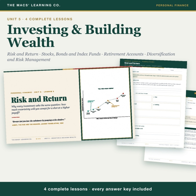 Personal Finance Unit 5: Investing & Building Wealth cover