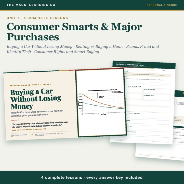 Personal Finance Unit 7: Consumer Smarts cover