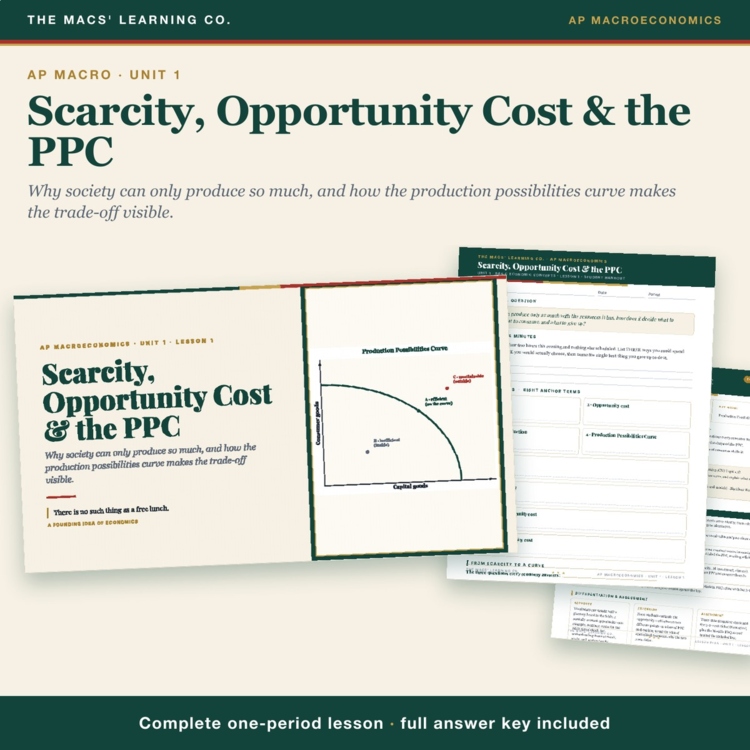 AP Macro Scarcity & Opportunity Cost Lesson cover