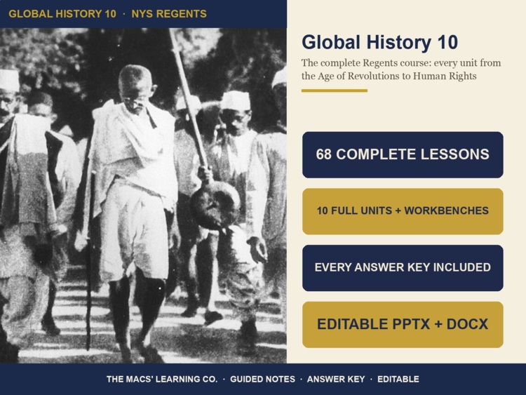 Global History 10 Regents Curriculum Bundle cover