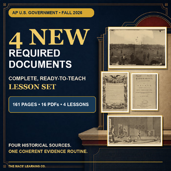 AP Government Fall 2026 required documents lesson set cover