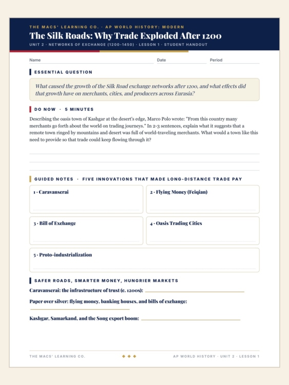 AP World History Modern current product preview 4