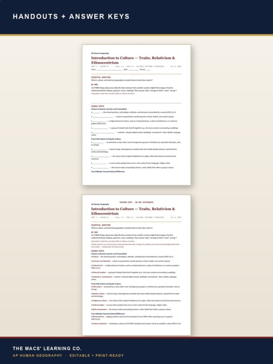 AP Human Geography current product preview 4
