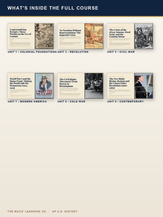 AP US History current product preview 2