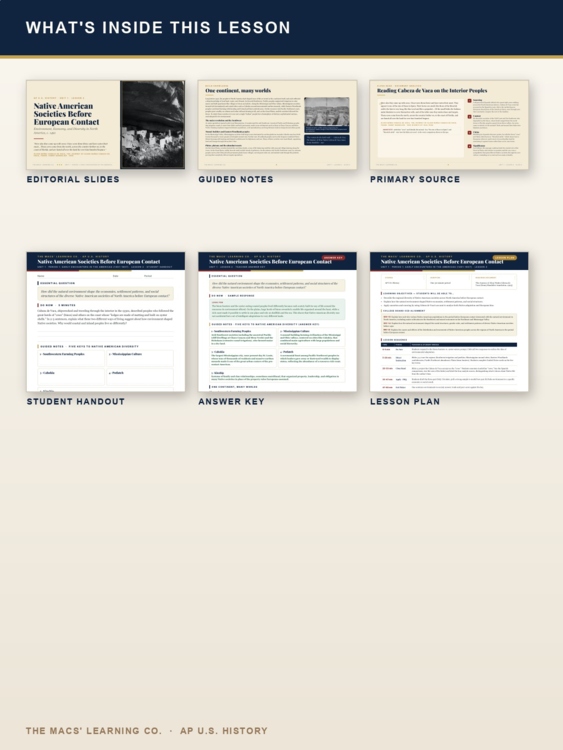 APUSH Native American Societies current product preview 2