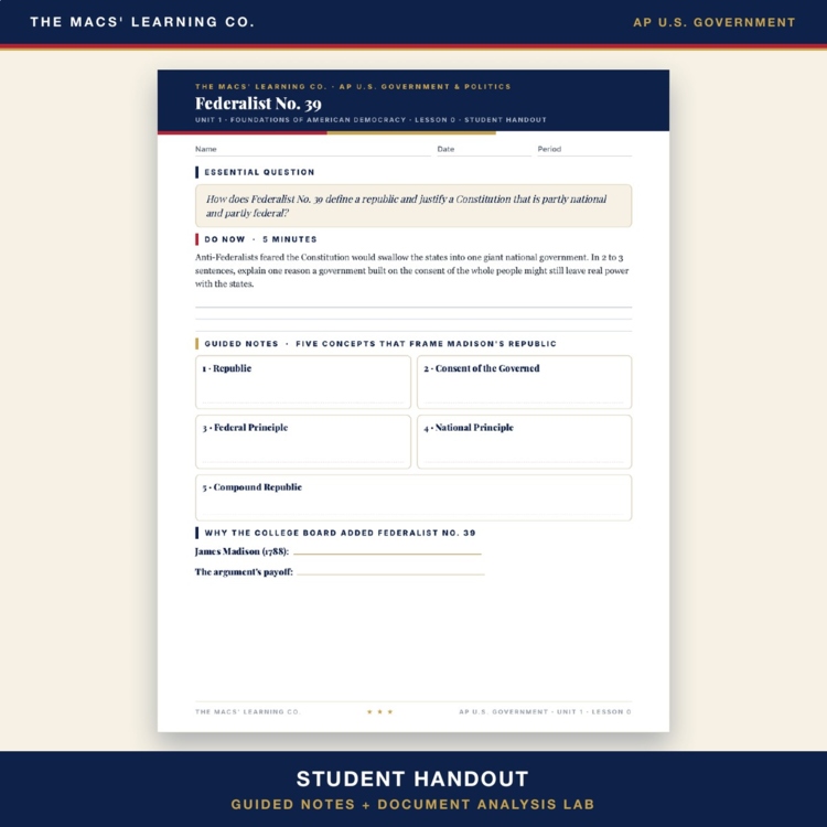 Federalist No. 39 current product preview 3